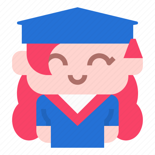 Graduate, user, avatar, kid, girl, costume icon - Download on Iconfinder