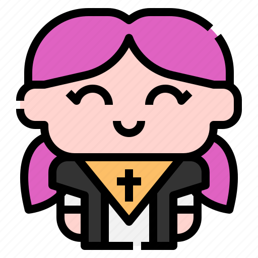 Priest, woman, user, avatar, cartoon, characters, fantasy icon - Download on Iconfinder