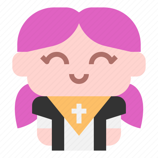 Priest, woman, user, avatar, cartoon, characters, fantasy icon - Download on Iconfinder