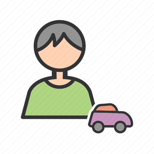 Car, child, happy, kid, playing, race, toy icon - Download on Iconfinder