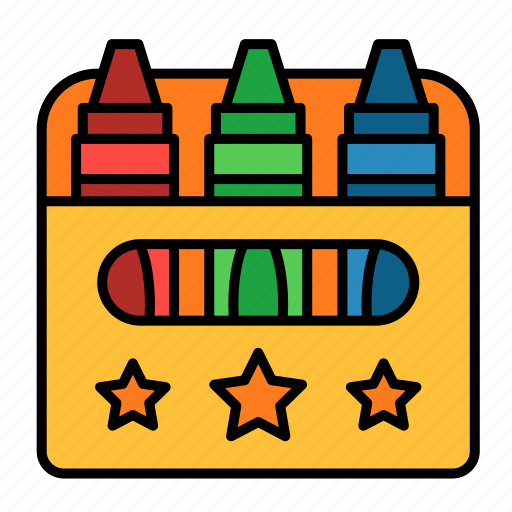 Crayons, toy, toys, colored, crayon, box, drawing icon - Download on Iconfinder