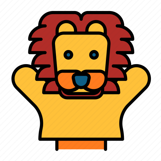 Baby, hand, puppet, show, toy, lion, doll icon - Download on Iconfinder