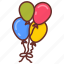 balloons, celebration, festival, fun, birthday, decoration 