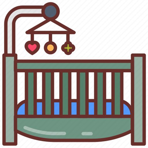 Crib, nursery, bedding, mattress, cot, baby, slider icon - Download on Iconfinder