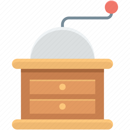 Coffee grinder, coffee maker, coffee mill, kitchen accessory, manual grinder icon - Download on Iconfinder