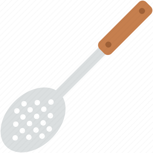 Cooking spoon, kitchen accessory, kitchen tool, skimmer utensil, utensil icon - Download on Iconfinder