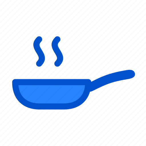Cook, cooking, egg fried, frying pan with smoke, pot icon - Download on Iconfinder