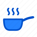 boiled pan, cooking pan, lid pan, pan with smoke, pot