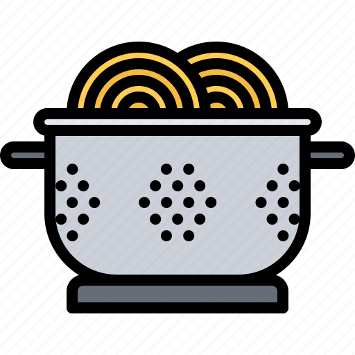 Colander, cook, cooking, food, kitchen, pasta, spaghetti icon - Download on Iconfinder