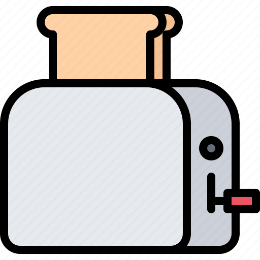 Bread, cook, cooking, food, kitchen, toast, toaster icon - Download on Iconfinder