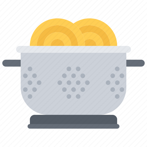 Colander, cook, cooking, food, kitchen, pasta, spaghetti icon - Download on Iconfinder
