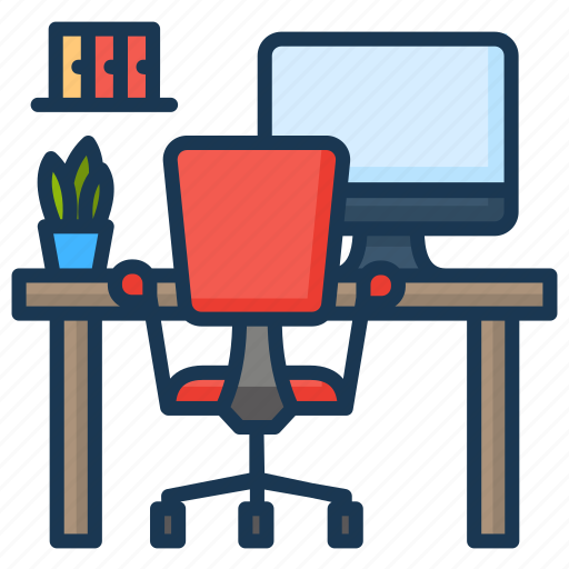 Armchair, business, monitor, office, workplace, workspace icon - Download on Iconfinder