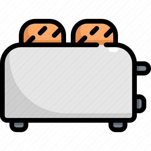 Bread, cooking, equipment, food, kitchen, kitchenware, toaster icon - Download on Iconfinder