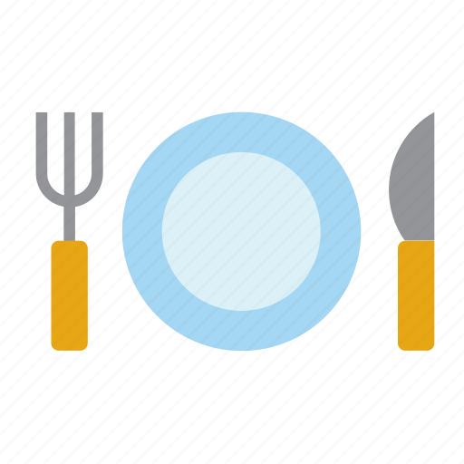 Cutlery, fork, kitchen, knife, restaurant, placemat, plate icon - Download on Iconfinder