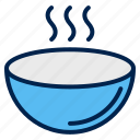 kitchen, bowl, soup, utensil, dish, plate