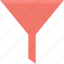 cone, filter, filter symbol, funnel, pipe 