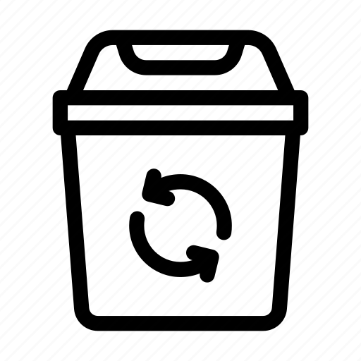 Trash can, recycle bin, recycling bin, garbage, container, furniture and household icon - Download on Iconfinder