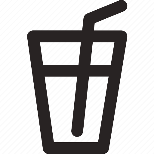 Cup, itens, kitchen, straw, water icon - Download on Iconfinder