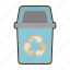 trash, bin, garbage, recycle 