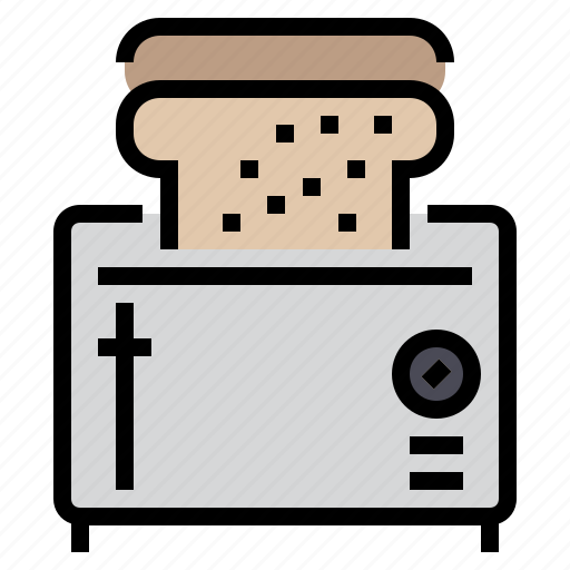 Bakery, bread, breakfast, cooking, food, kitchen, toaster icon - Download on Iconfinder