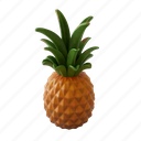 pineapple, fruit, food, tropical 