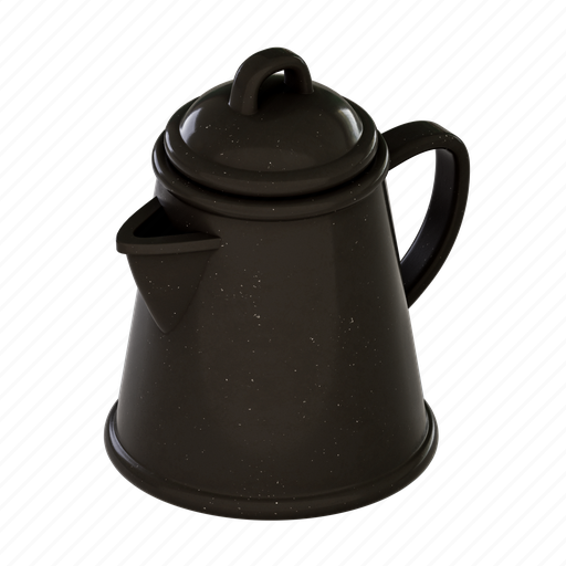 Coffee pot, coffee, pot, kitchen 3D illustration - Download on Iconfinder