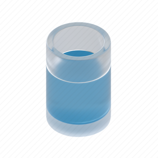 Glass, water, drink, beverage 3D illustration - Download on Iconfinder