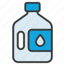 gallon, blue, beverage, bottle