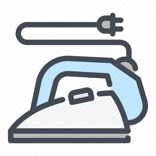 Appliance, electric, household, iron, ironing, kitchen, smoothing icon - Download on Iconfinder