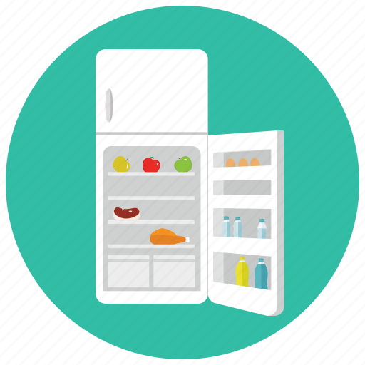 Appliances, food, fridge, home, kitchen, open, supply icon - Download on Iconfinder