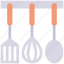 kitchen, spatchula, spoon, tool, whisk 