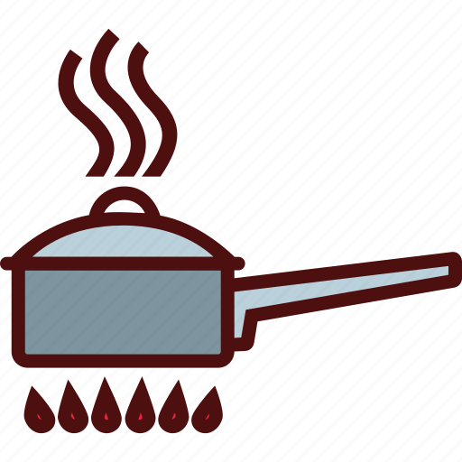 Cooking, flame, hot, kitchen, pot, small icon - Download on Iconfinder