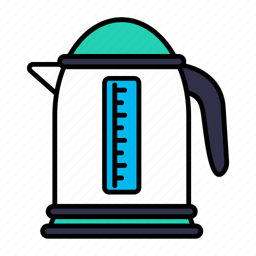 Electric, efficient, water, measuring, kettle, kitchen, utensils icon - Download on Iconfinder