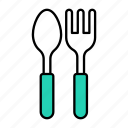 spoon, fork, utensils, kitchen, cooking, appliance
