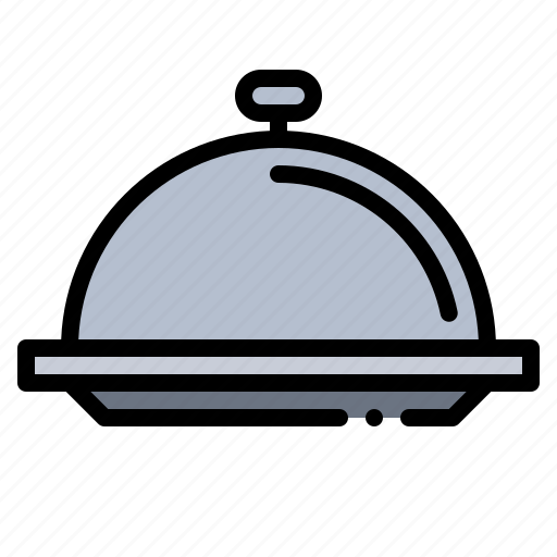 Cover, dish, food, plate, salver, tray icon - Download on Iconfinder