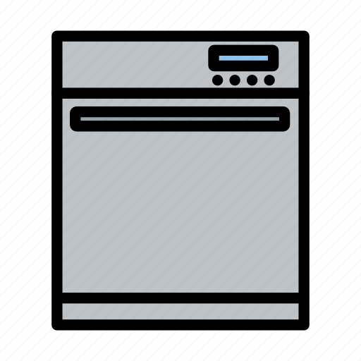 Kitchen, dishwasher, water, home, plate, dish, wash icon - Download on Iconfinder