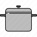 cooking, equipment, kitchen, large, pot 