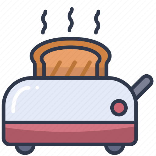 Bread, breakfast, kitchen, toast, toaster icon - Download on Iconfinder