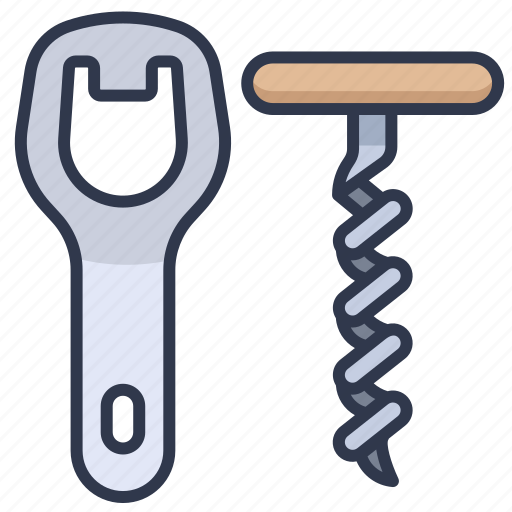 Alcohol, bottle, opener, tool, white icon - Download on Iconfinder