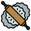 kitchen, rollingpin, cooking, bakery, breadroller 
