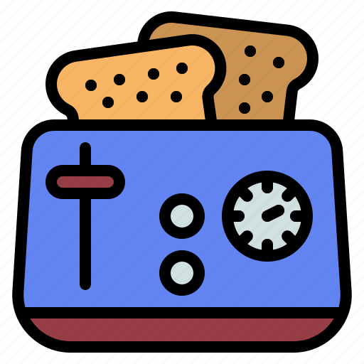 Kitchen, toaster, bread, toast, breakfast, cooking icon - Download on Iconfinder