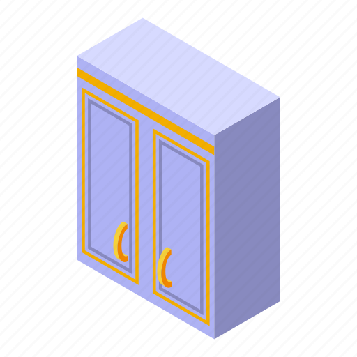 Box, kitchen, furniture, isometric icon - Download on Iconfinder