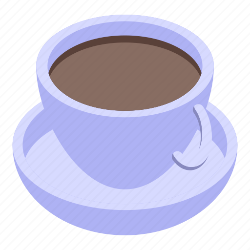 Hot, coffee, cup, isometric icon - Download on Iconfinder