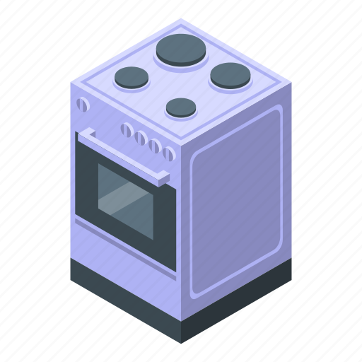 Kitchen, electric, oven, isometric icon - Download on Iconfinder