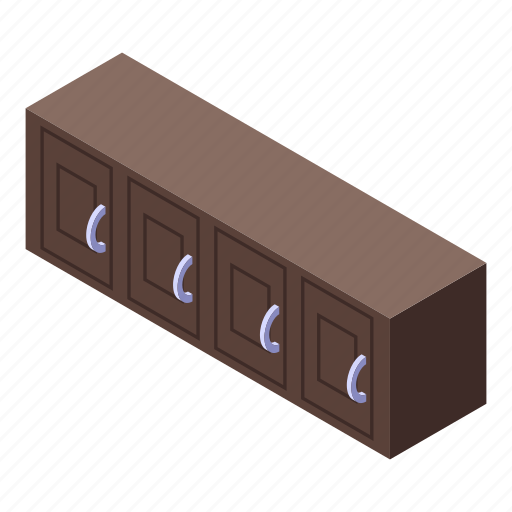 Kitchen, wall, furniture, isometric icon - Download on Iconfinder