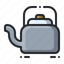 kettle, kitchen, metal, pot, utensil 