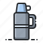 bottle, flask, kitchen, thermos, utensil 