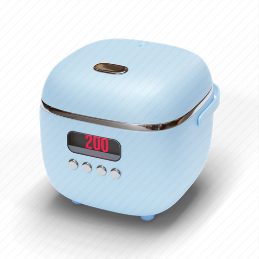 Rice, cooker, kitchen, electronic, tool, object, utensil 3D illustration - Download on Iconfinder