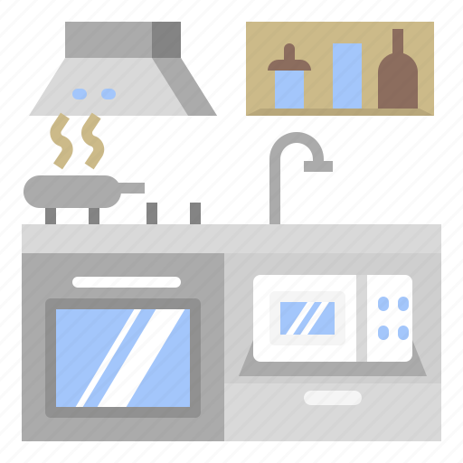 Fumehood, kitchen, microwave, sink, stove icon - Download on Iconfinder