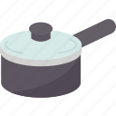 saucepan, pot, cooking, utensil, handle